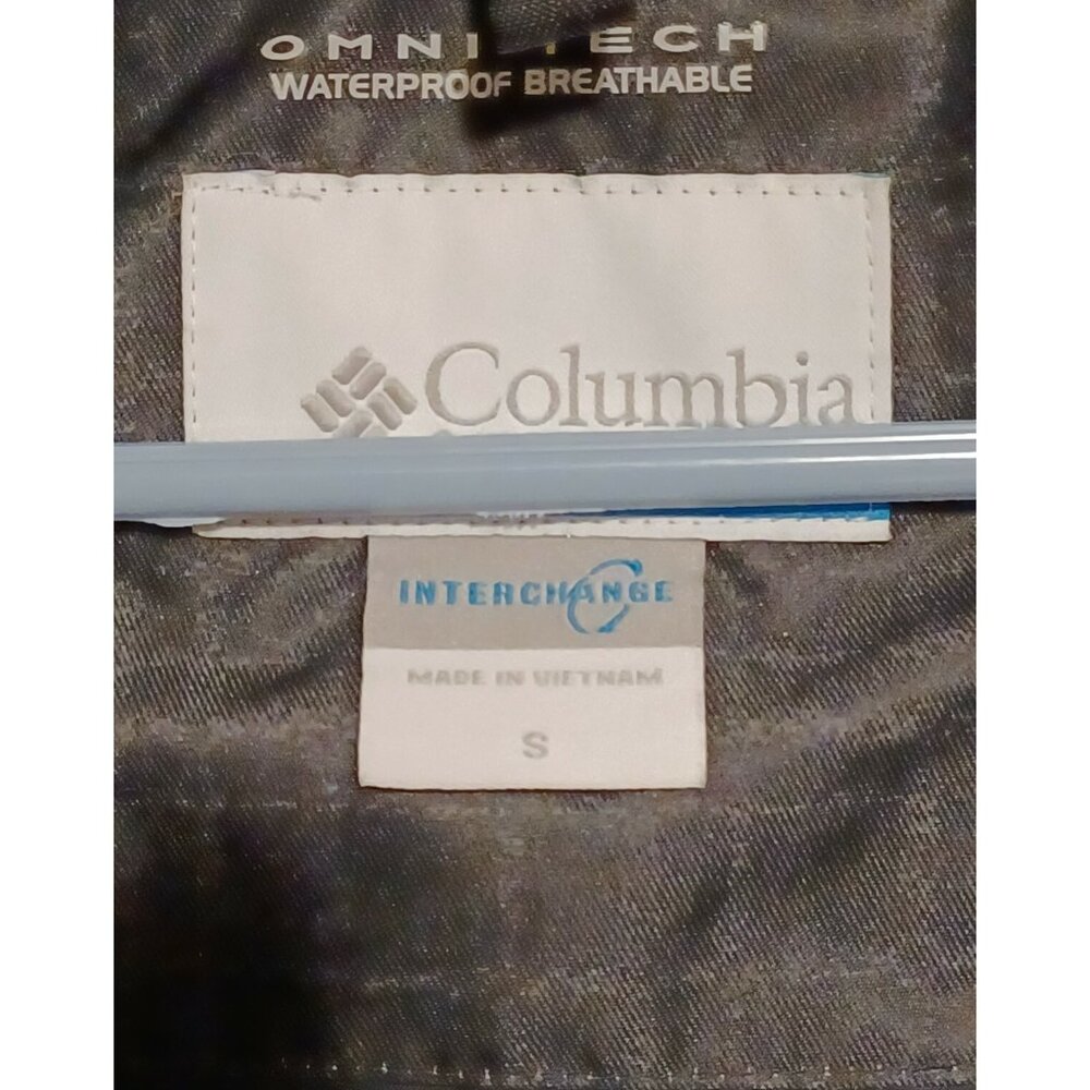 COLUMBIA Omni-Tech Size. Small Women Green Waterproof Breathable Hooded Jacket - Picture 5 of 6